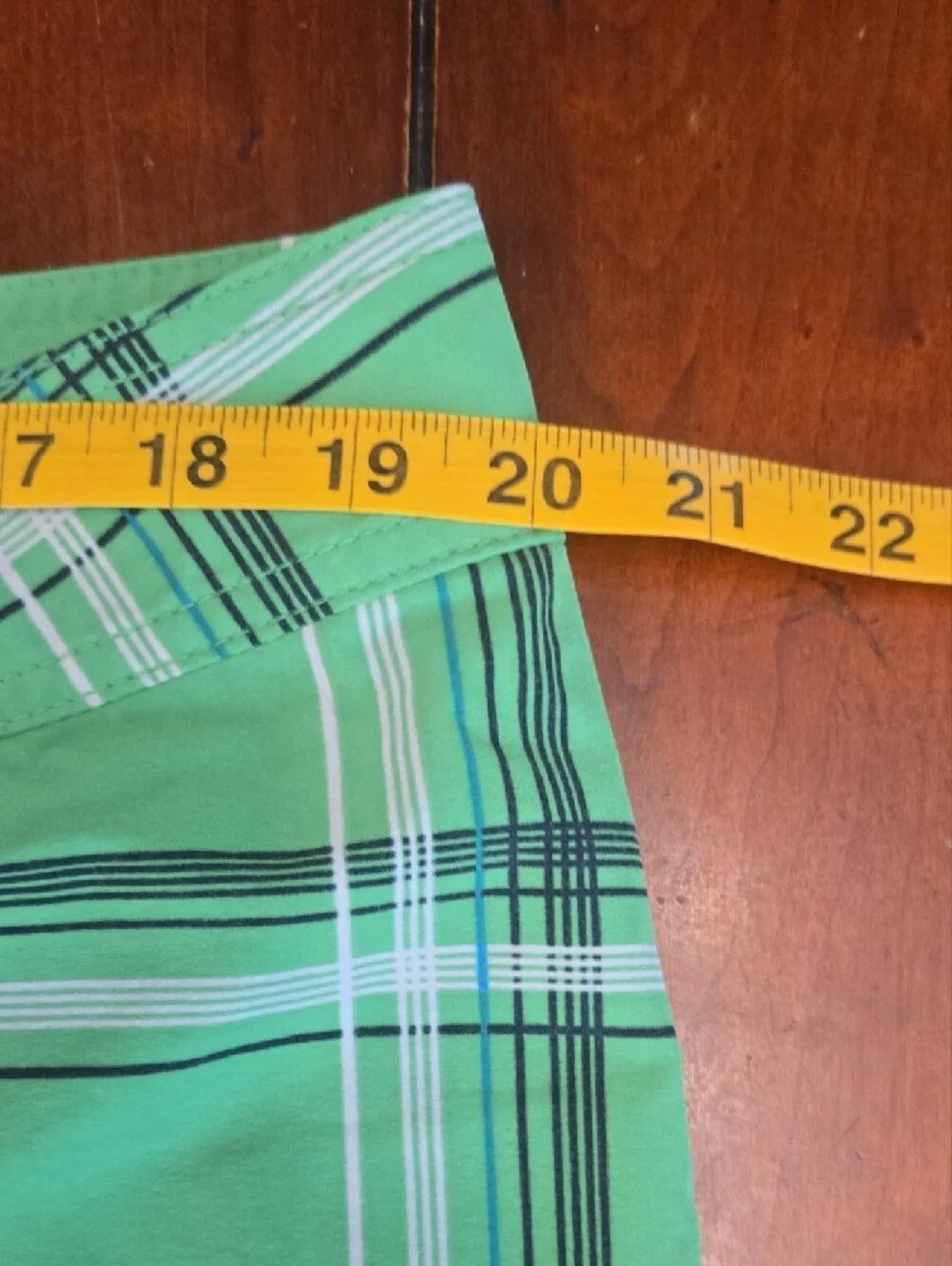 L.L. Bean Green Plaid Men’s Swim Board Shorts